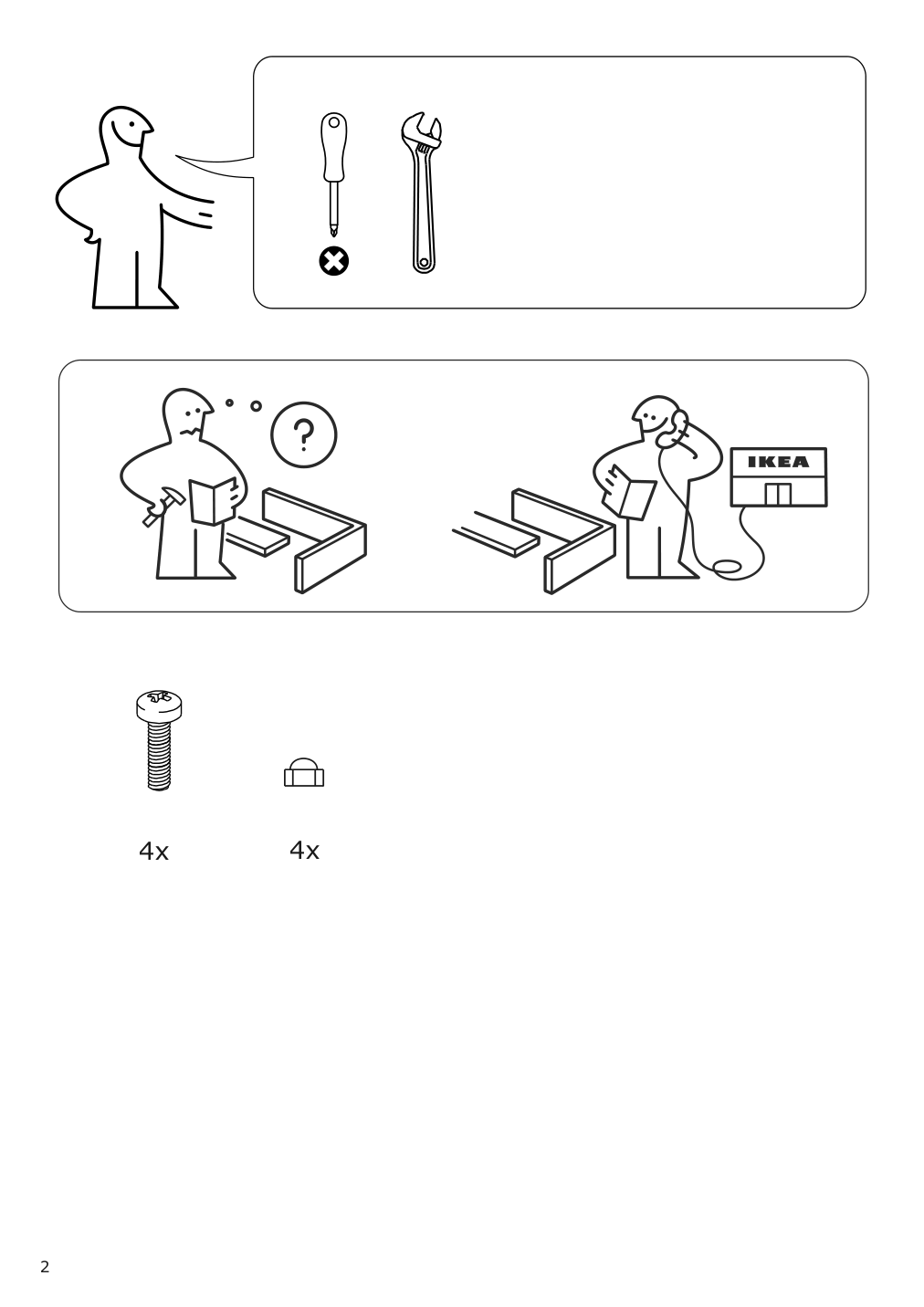 Assembly instructions for IKEA Dagotto footrest black | Page 2 - IKEA DAGOTTO footrest 402.409.89