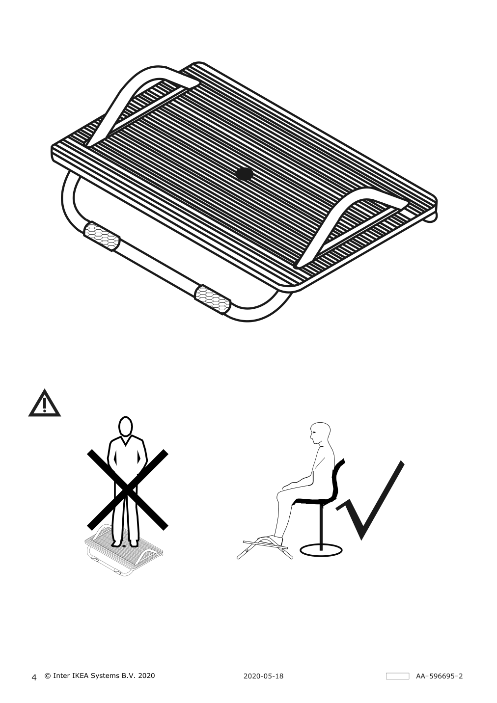 Assembly instructions for IKEA Dagotto footrest black | Page 4 - IKEA DAGOTTO footrest 402.409.89