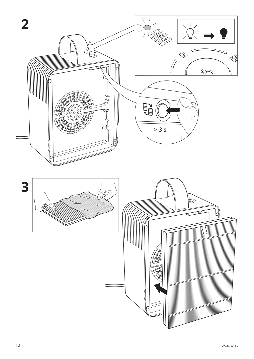 Assembly instructions for IKEA Dajlien air purifier light green | Page 10 - IKEA DAJLIEN air purifier 105.610.57