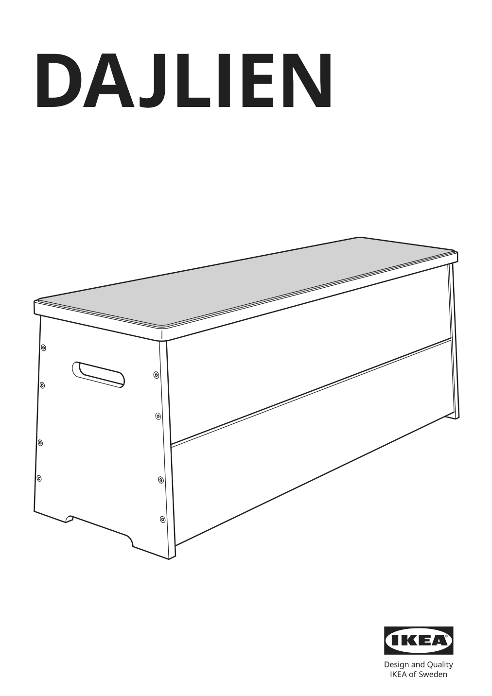 Assembly instructions for IKEA Dajlien bench with storage bamboo | Page 1 - IKEA DAJLIEN bench with storage 205.572.86