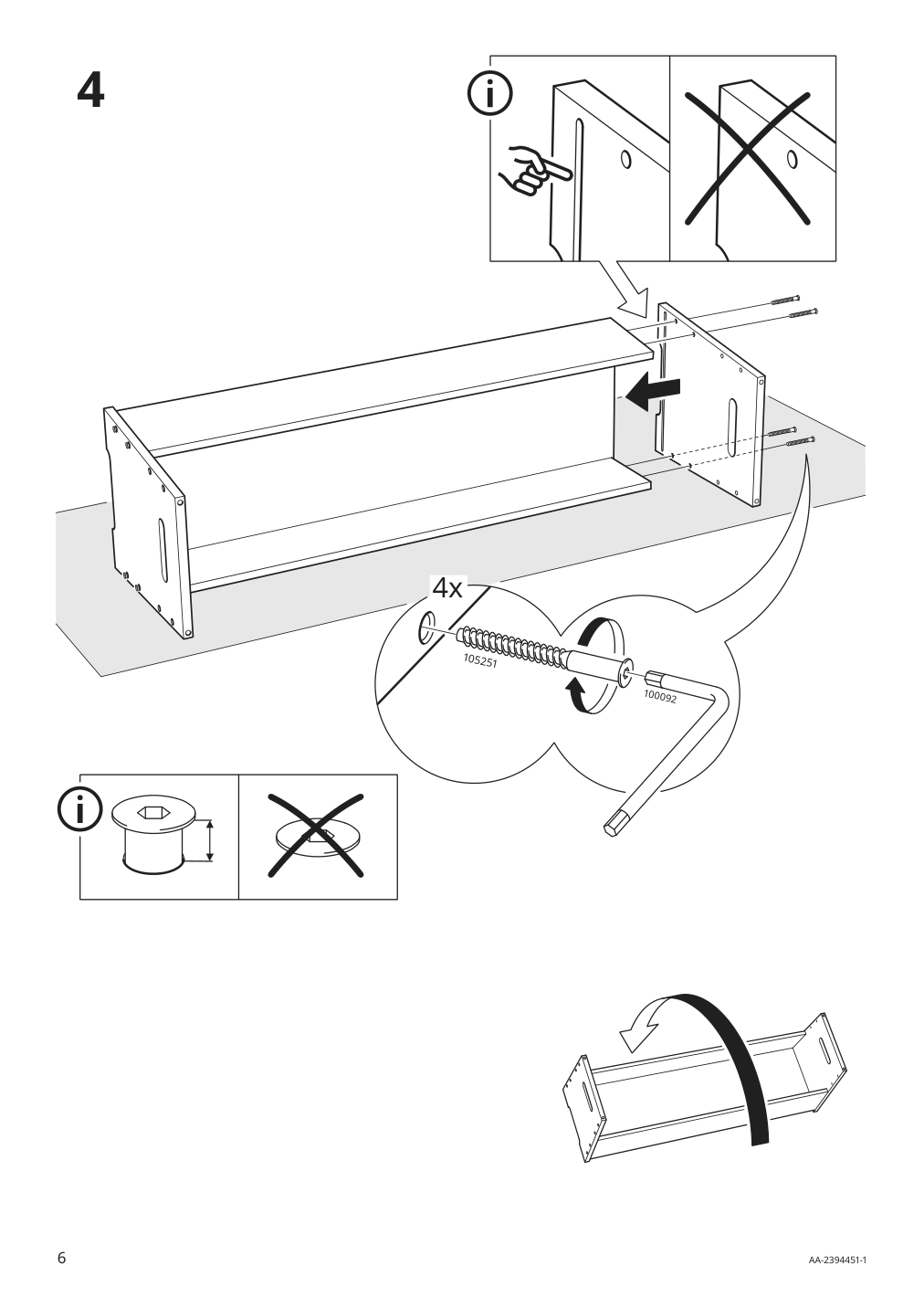 Assembly instructions for IKEA Dajlien bench with storage bamboo | Page 6 - IKEA DAJLIEN bench with storage 205.572.86