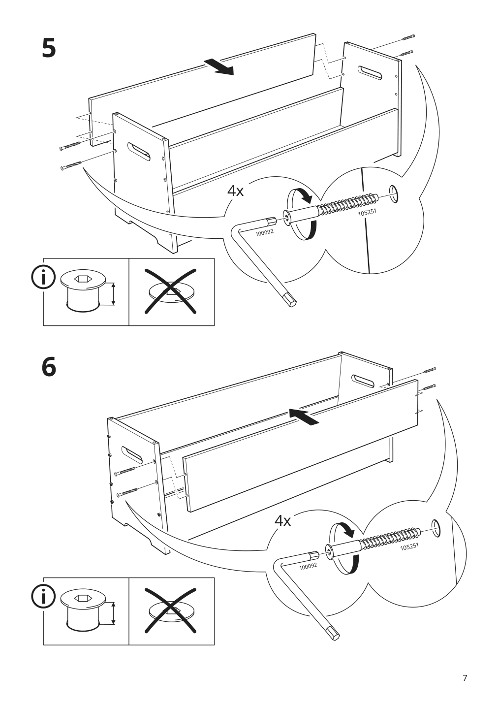 Assembly instructions for IKEA Dajlien bench with storage bamboo | Page 7 - IKEA DAJLIEN bench with storage 205.572.86