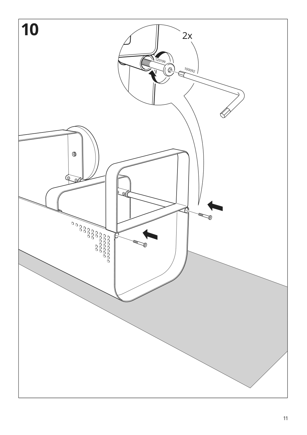 Assembly instructions for IKEA Dajlien utility cart light green | Page 11 - IKEA DAJLIEN utility cart 605.572.65