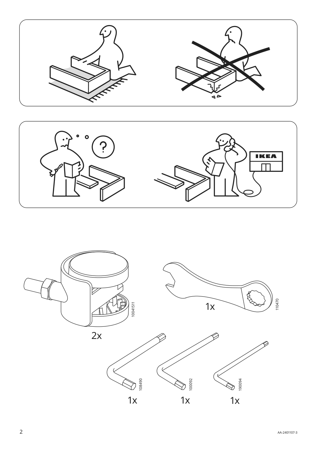 Assembly instructions for IKEA Dajlien utility cart light green | Page 2 - IKEA DAJLIEN utility cart 605.572.65