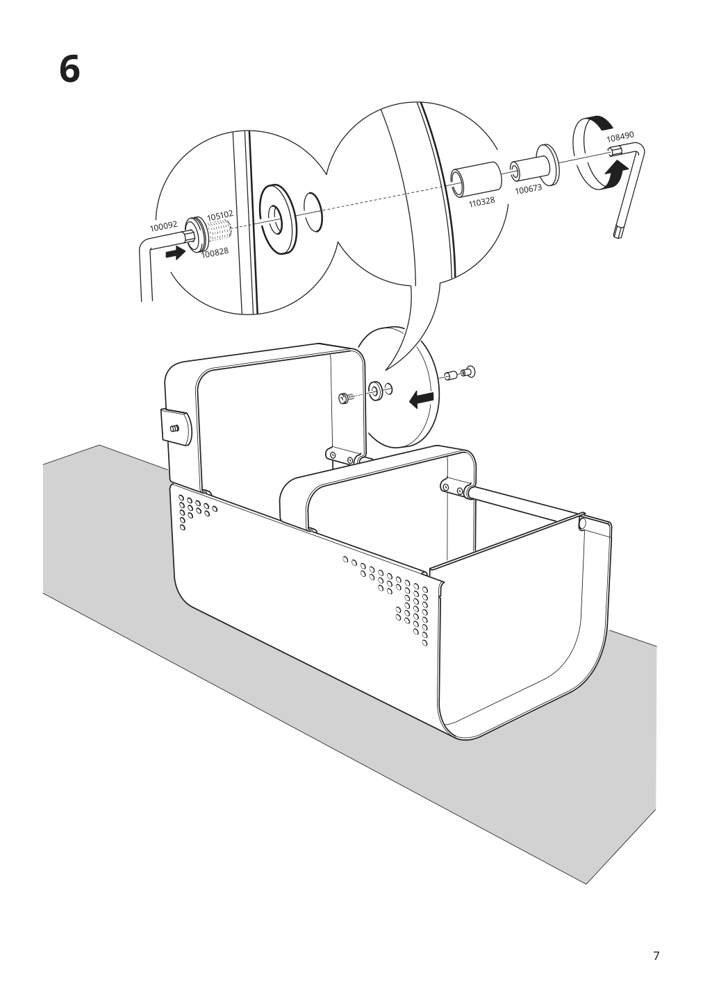 Assembly instructions for IKEA Dajlien utility cart light green | Page 7 - IKEA DAJLIEN utility cart 605.572.65