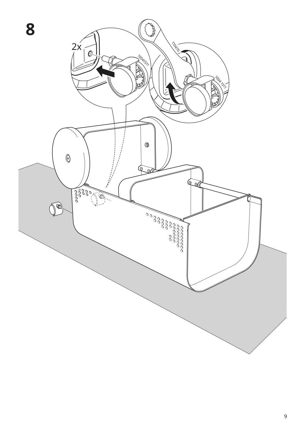 Assembly instructions for IKEA Dajlien utility cart light green | Page 9 - IKEA DAJLIEN utility cart 605.572.65