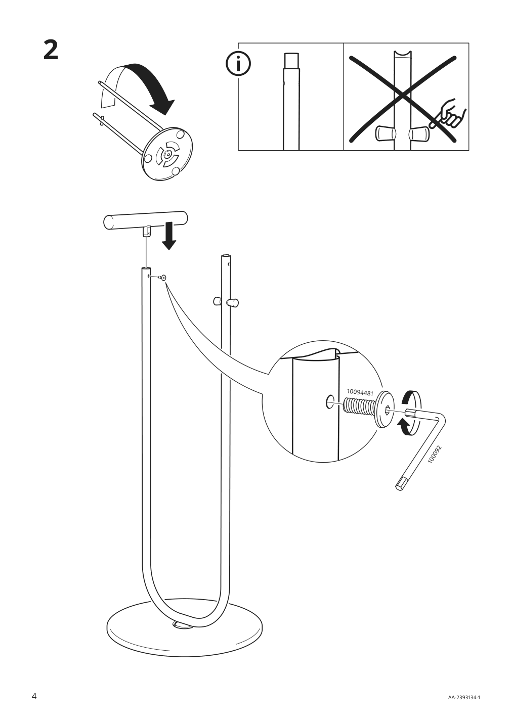 Assembly instructions for IKEA Dajlien valet stand light green | Page 4 - IKEA DAJLIEN valet stand 605.526.68