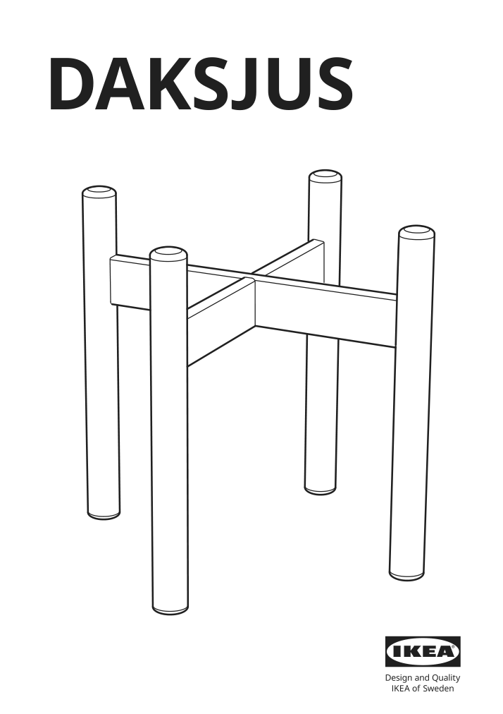 Assembly instructions for IKEA Daksjus plant stand bamboo | Page 1 - IKEA DAKSJUS plant stand 105.670.21