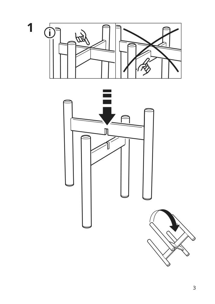 Assembly instructions for IKEA Daksjus plant stand bamboo | Page 3 - IKEA DAKSJUS plant stand 105.670.21