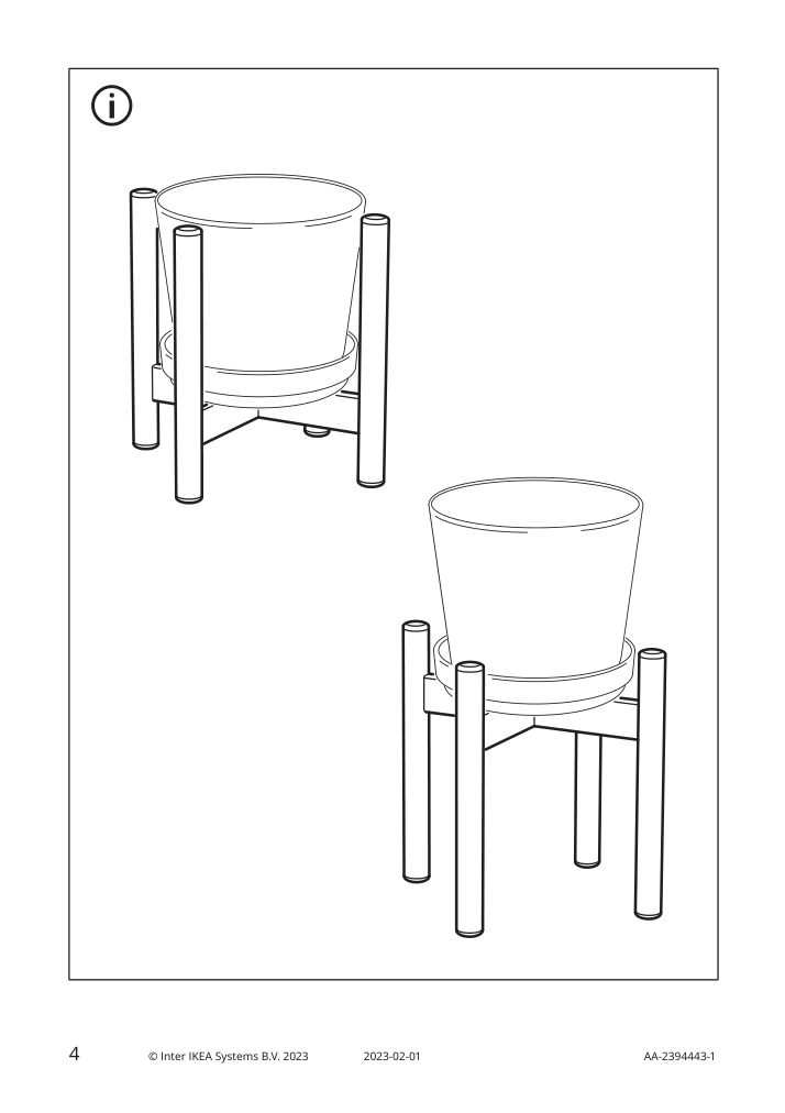 Assembly instructions for IKEA Daksjus plant stand bamboo | Page 4 - IKEA DAKSJUS plant stand 105.670.21