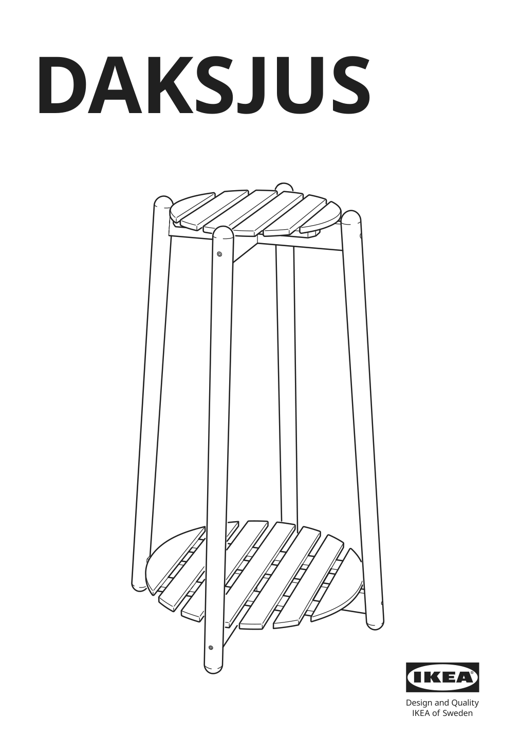 Assembly instructions for IKEA Daksjus plant stand bamboo | Page 1 - IKEA DAKSJUS plant stand 705.670.18