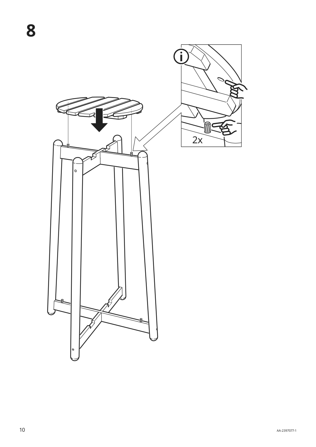 Assembly instructions for IKEA Daksjus plant stand bamboo | Page 10 - IKEA DAKSJUS plant stand 705.670.18