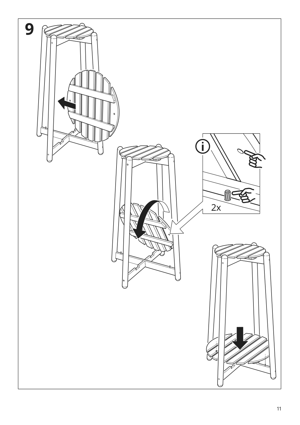 Assembly instructions for IKEA Daksjus plant stand bamboo | Page 11 - IKEA DAKSJUS plant stand 705.670.18