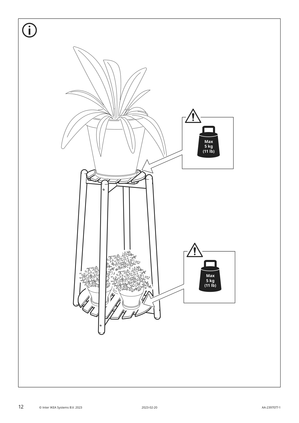 Assembly instructions for IKEA Daksjus plant stand bamboo | Page 12 - IKEA DAKSJUS plant stand 705.670.18