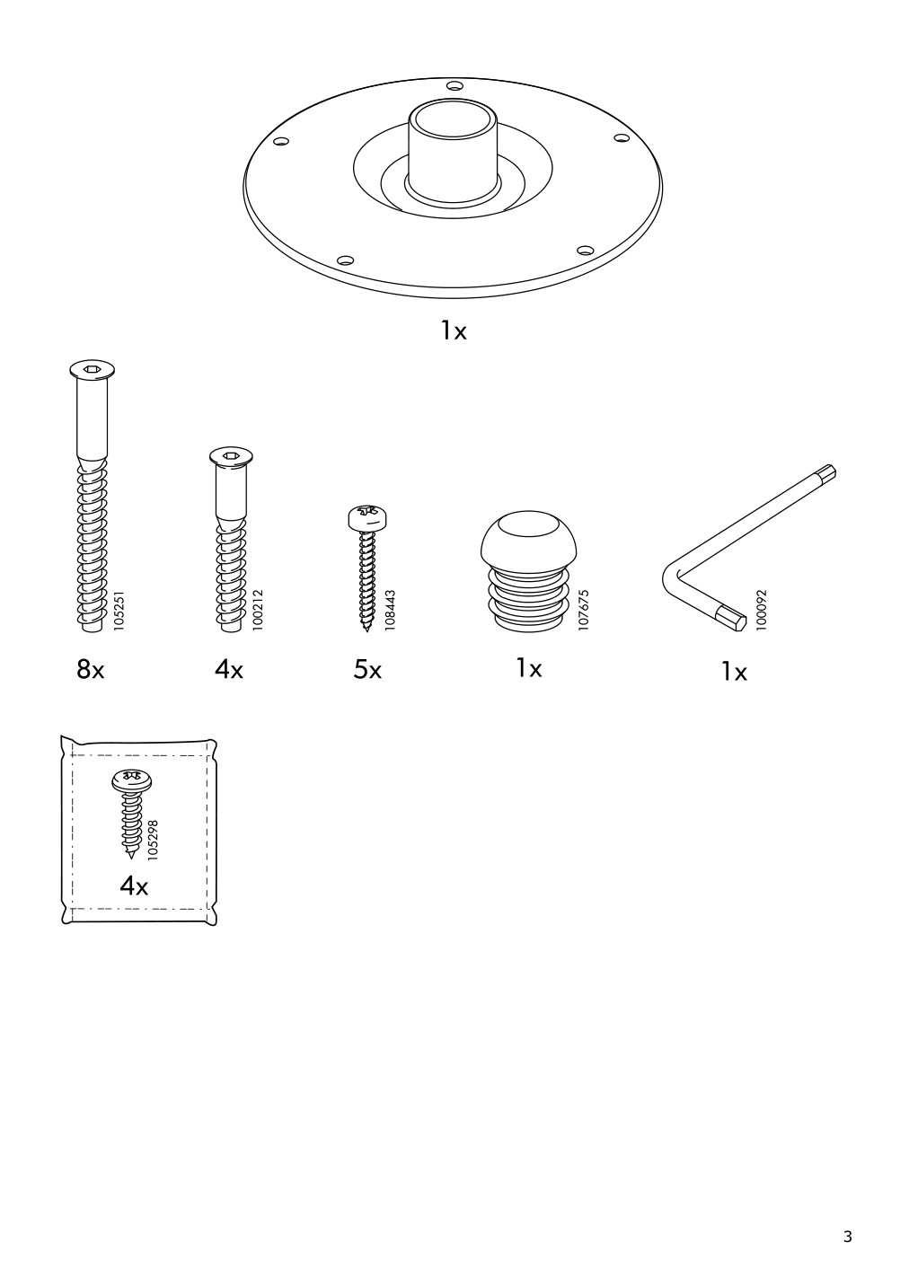 Assembly instructions for IKEA Dalfred bar stool black | Page 3 - IKEA DALFRED bar stool 601.556.02