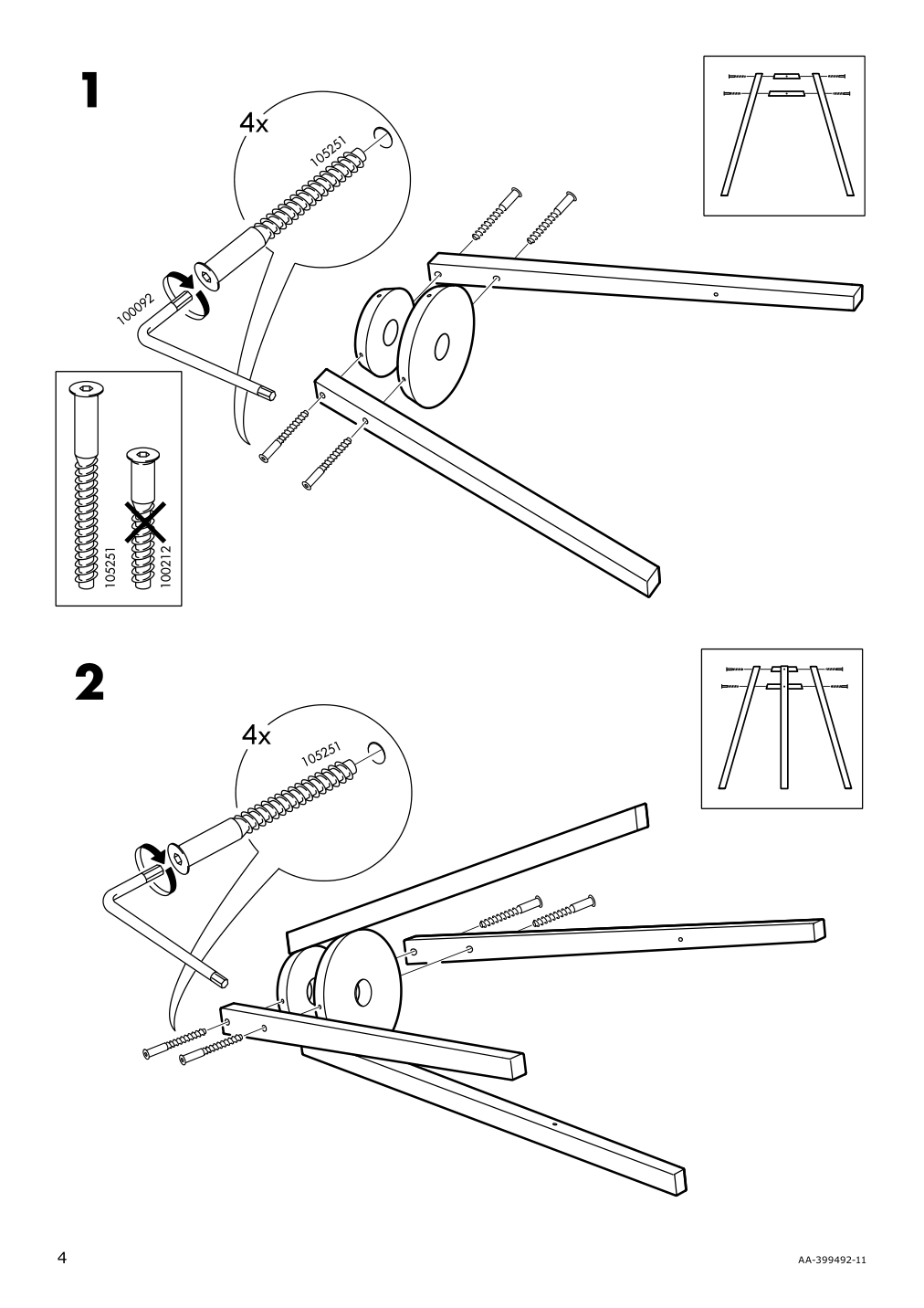 Assembly instructions for IKEA Dalfred bar stool black | Page 4 - IKEA DALFRED bar stool 601.556.02