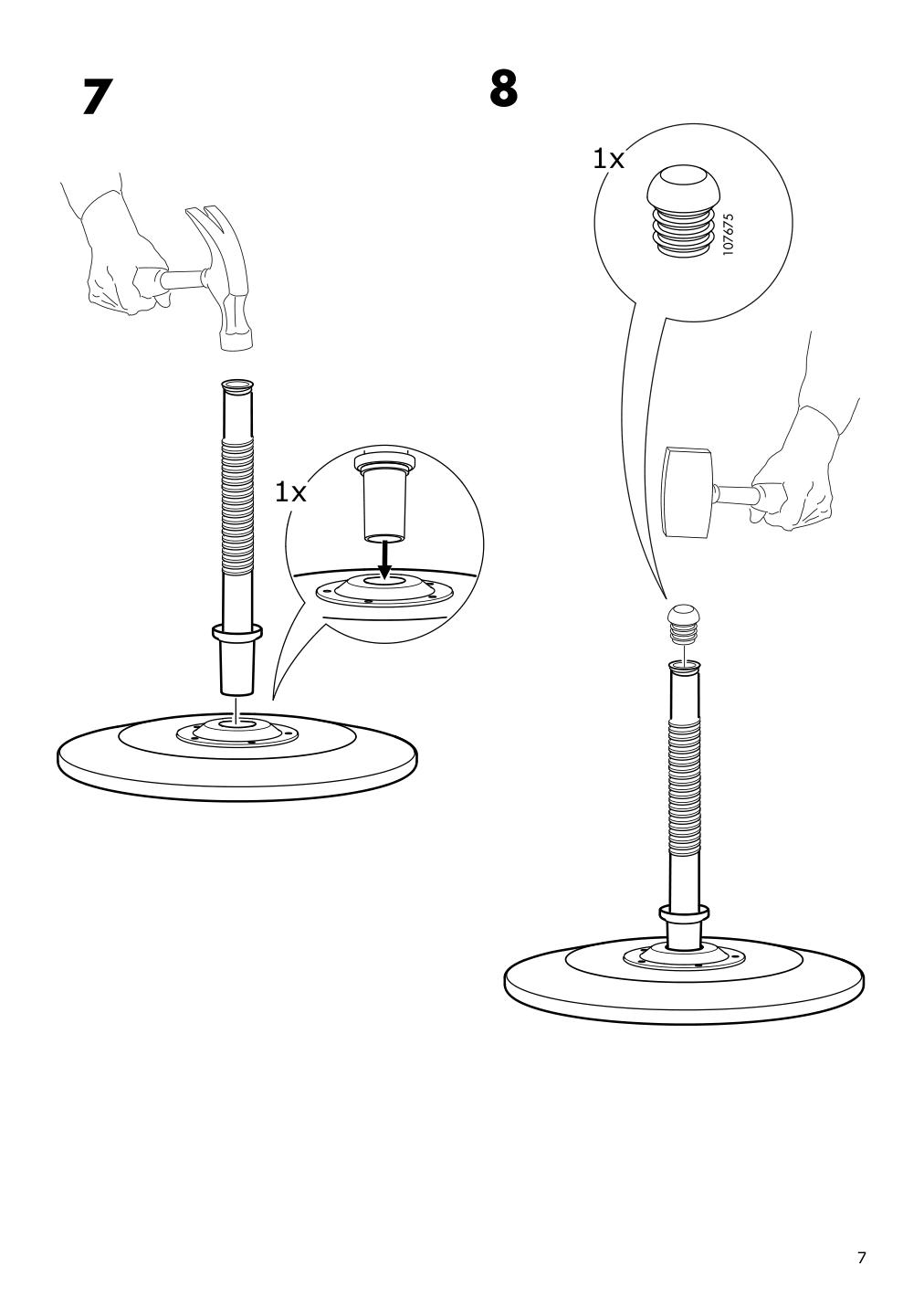 Assembly instructions for IKEA Dalfred bar stool black | Page 7 - IKEA DALFRED bar stool 601.556.02