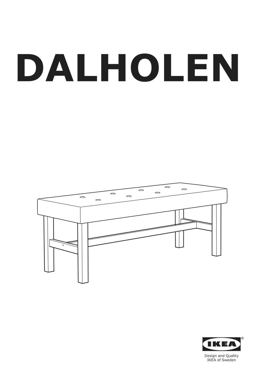 Assembly instructions for IKEA Dalholen bench beige black brown | Page 1 - IKEA DALHOLEN bench 805.651.46