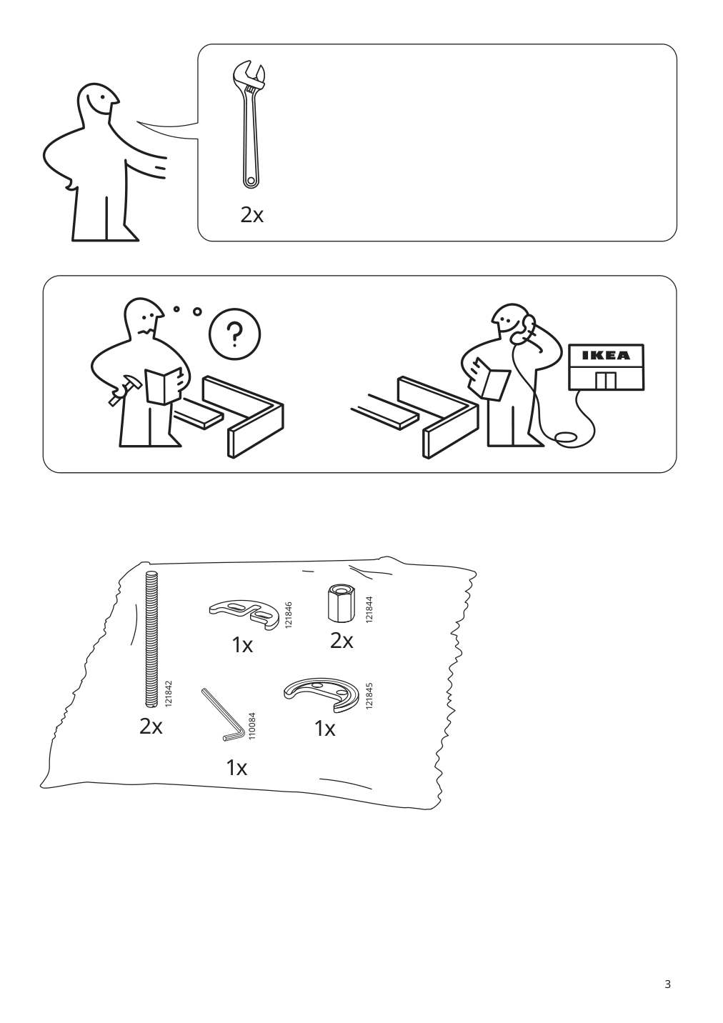 Assembly instructions for IKEA Dalskaer bath faucet with strainer chrome plated | Page 3 - IKEA GODMORGON / ODENSVIK sink cabinet with 2 drawers 693.384.81