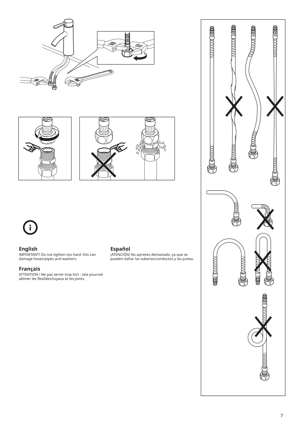 Assembly instructions for IKEA Dalskaer bath faucet with strainer chrome plated | Page 7 - IKEA GODMORGON/TOLKEN / TÖRNVIKEN cabinet, countertop, 19 5/8" sink 193.385.39