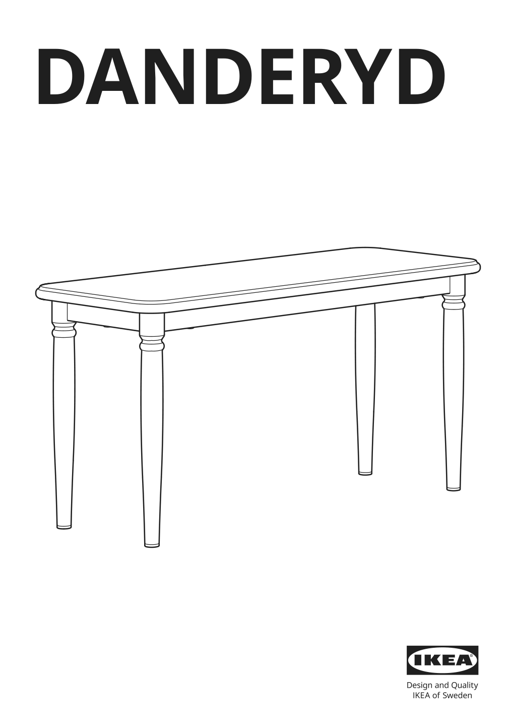 Assembly instructions for IKEA Danderyd bench oak veneer white | Page 1 - IKEA DANDERYD / DANDERYD table with 2 chairs and bench 694.839.39