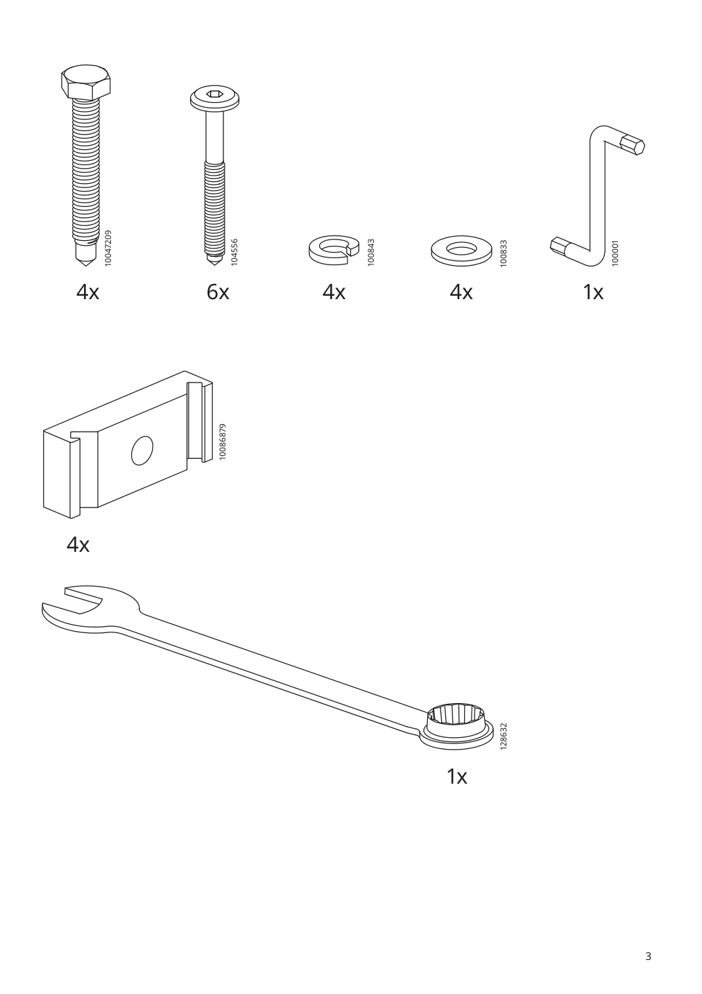 Assembly instructions for IKEA Danderyd bench oak veneer white | Page 3 - IKEA DANDERYD / DANDERYD table with 2 chairs and bench 694.839.39