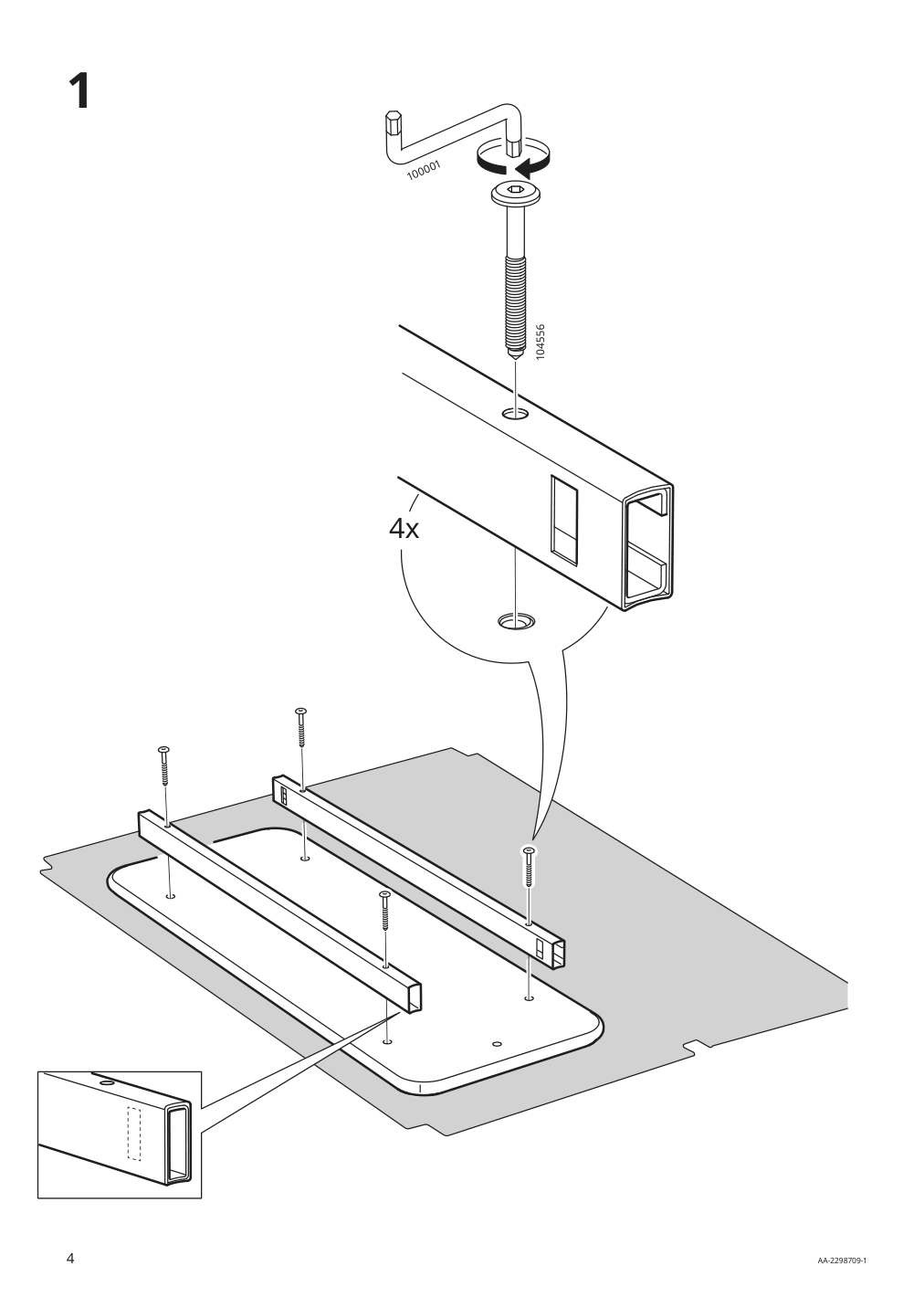 Assembly instructions for IKEA Danderyd bench oak veneer white | Page 4 - IKEA DANDERYD / DANDERYD table with 2 chairs and bench 694.839.39