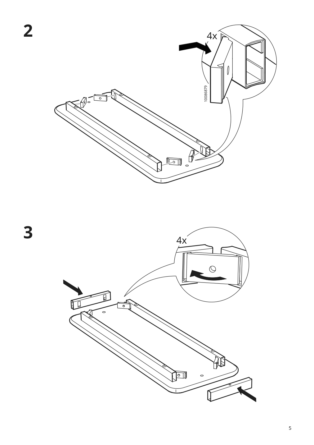 Assembly instructions for IKEA Danderyd bench oak veneer white | Page 5 - IKEA DANDERYD / DANDERYD table with 2 chairs and bench 694.839.39