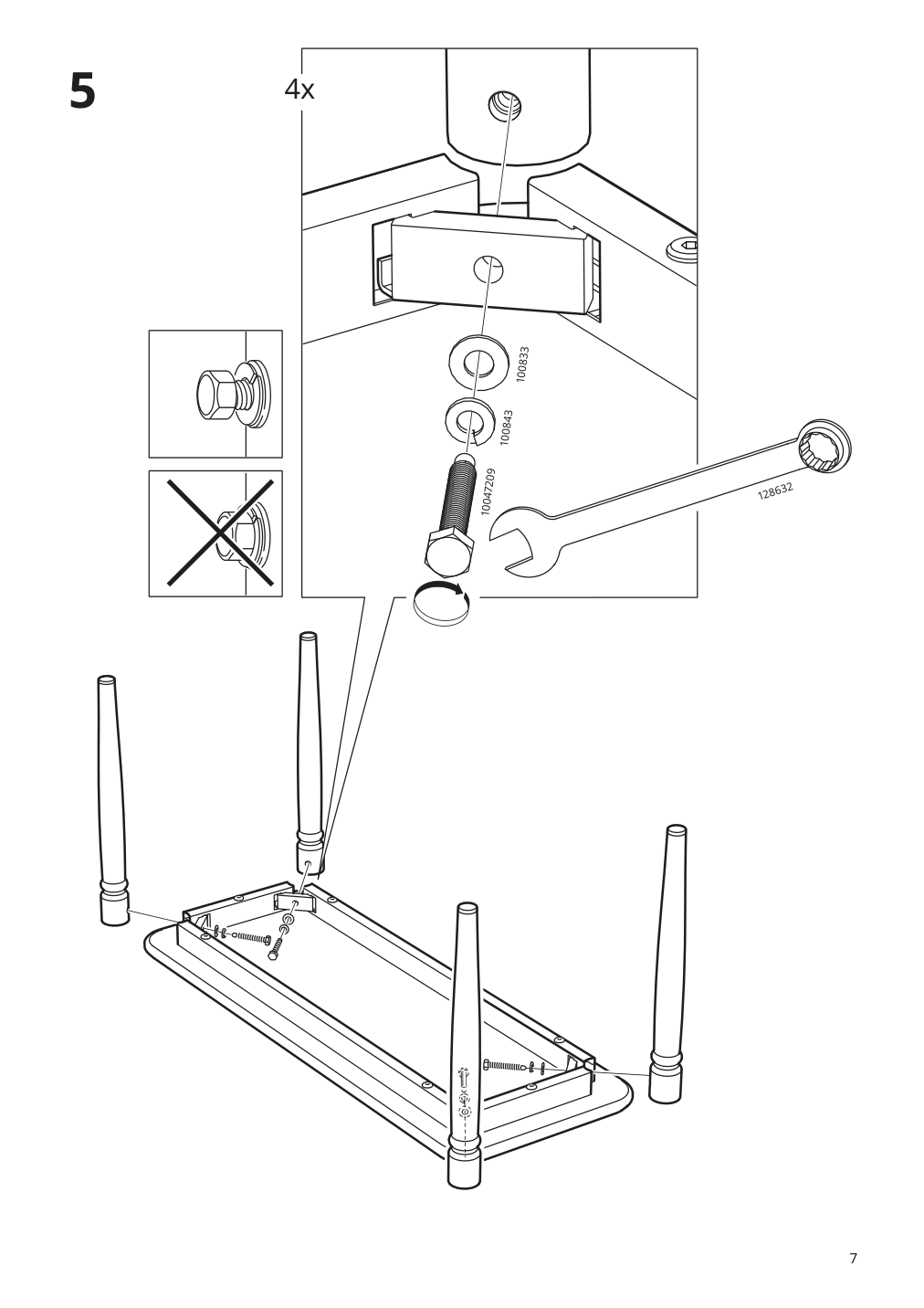 Assembly instructions for IKEA Danderyd bench oak veneer white | Page 7 - IKEA DANDERYD / DANDERYD table with 2 chairs and bench 694.839.39