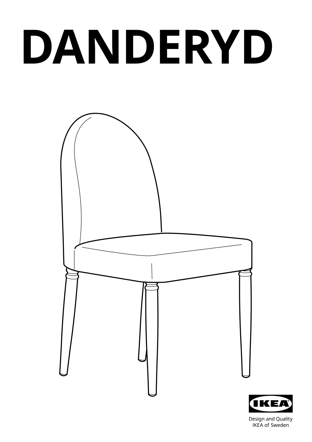 Assembly instructions for IKEA Danderyd chair white vissle gray | Page 1 - IKEA DANDERYD / DANDERYD table with 2 chairs and bench 694.839.39