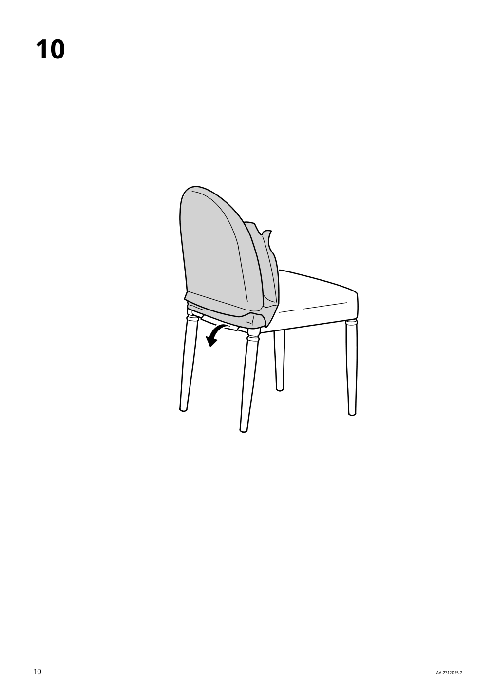 Assembly instructions for IKEA Danderyd chair white vissle gray | Page 10 - IKEA DANDERYD / DANDERYD table and 6 chairs 594.839.49