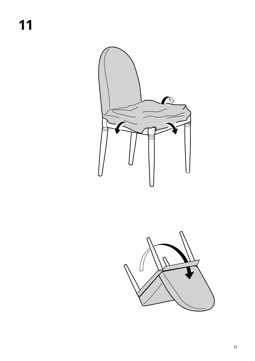 Assembly instructions for IKEA Danderyd chair white vissle gray | Page 11 - IKEA DANDERYD / DANDERYD table and 6 chairs 594.839.49