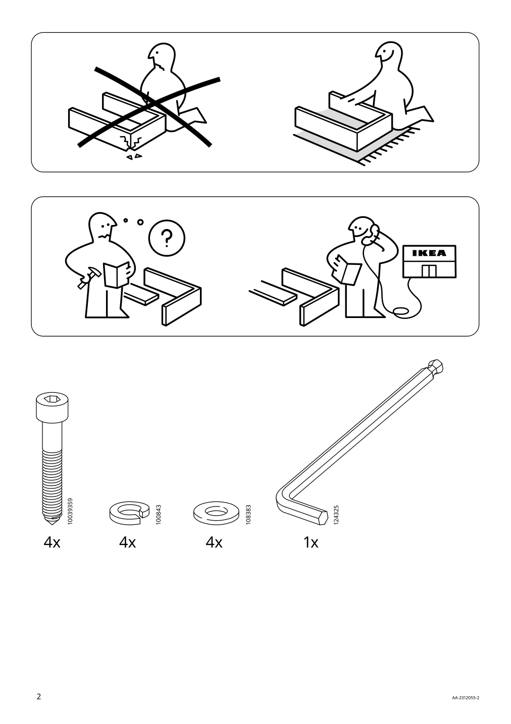 Assembly instructions for IKEA Danderyd chair white vissle gray | Page 2 - IKEA DANDERYD / DANDERYD table with 2 chairs and bench 694.839.39