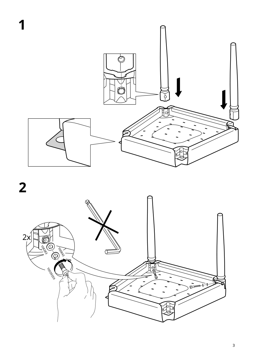 Assembly instructions for IKEA Danderyd chair white vissle gray | Page 3 - IKEA DANDERYD / DANDERYD table with 2 chairs and bench 694.839.39