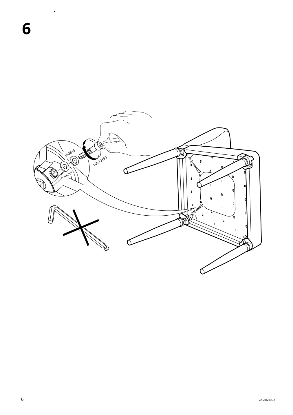 Assembly instructions for IKEA Danderyd chair white vissle gray | Page 6 - IKEA DANDERYD / DANDERYD table and 4 chairs 894.839.43