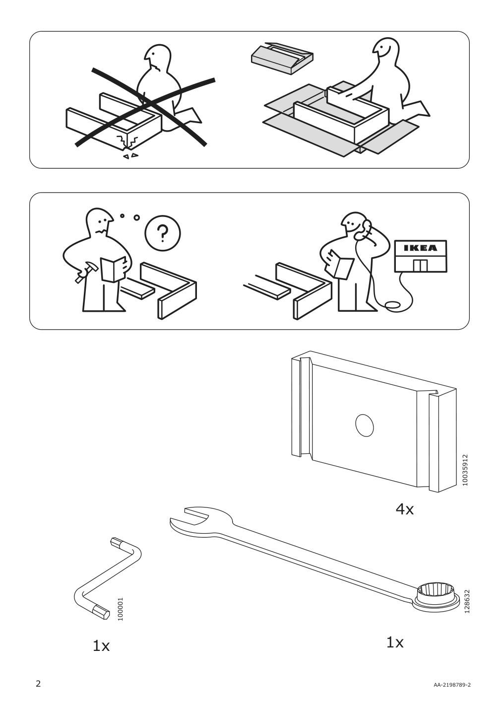 Assembly instructions for IKEA Danderyd dining table oak veneer white | Page 2 - IKEA DANDERYD / DANDERYD table with 2 chairs and bench 694.839.39