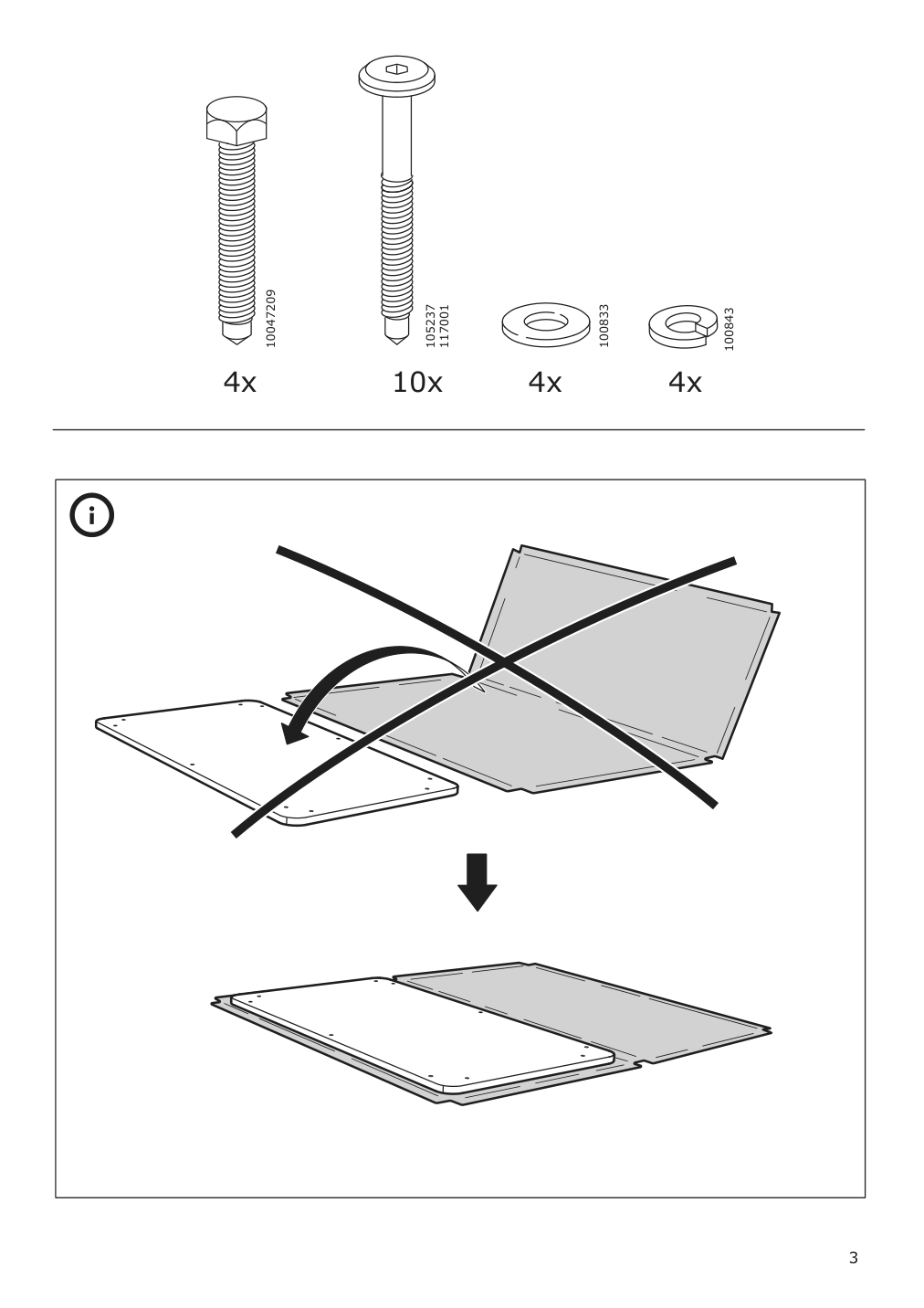 Assembly instructions for IKEA Danderyd dining table oak veneer white | Page 3 - IKEA DANDERYD / DANDERYD table and 4 chairs 894.839.43