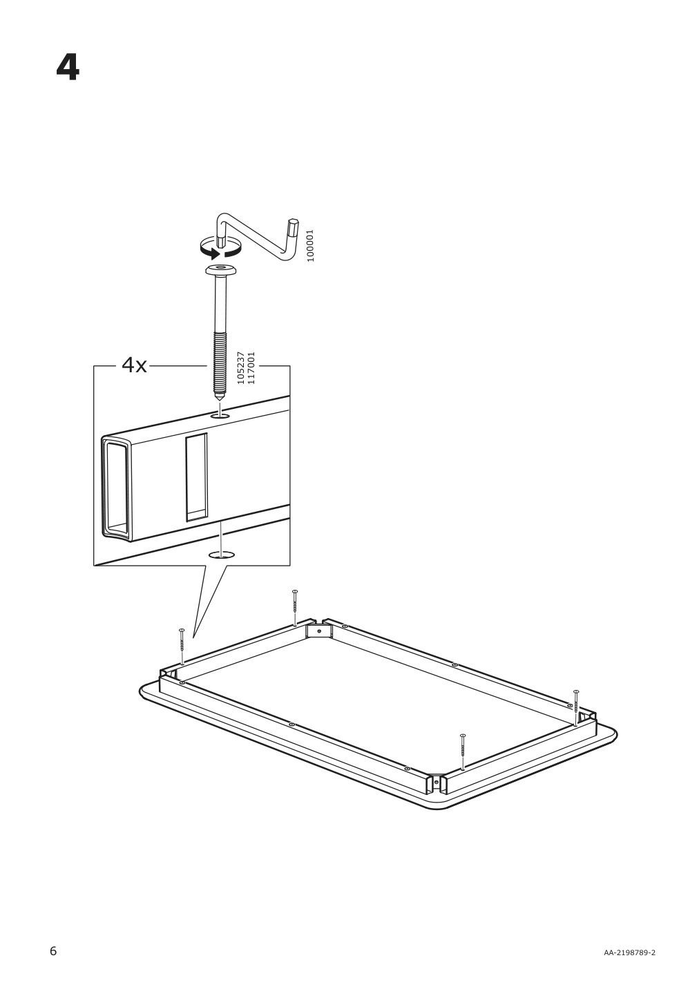 Assembly instructions for IKEA Danderyd dining table oak veneer white | Page 6 - IKEA DANDERYD / DANDERYD table and 4 chairs 894.839.43