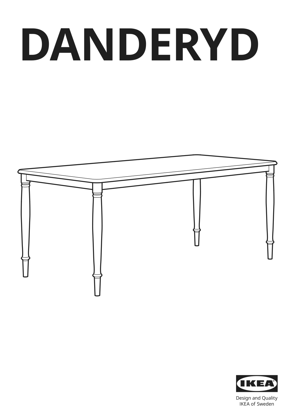 Assembly instructions for IKEA Danderyd dining table oak veneer white | Page 1 - IKEA DANDERYD / DANDERYD table and 6 chairs 594.839.49