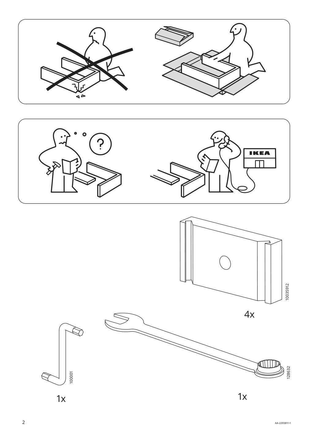 Assembly instructions for IKEA Danderyd dining table white | Page 2 - IKEA DANDERYD / BERGMUND table and 6 chairs 695.442.78