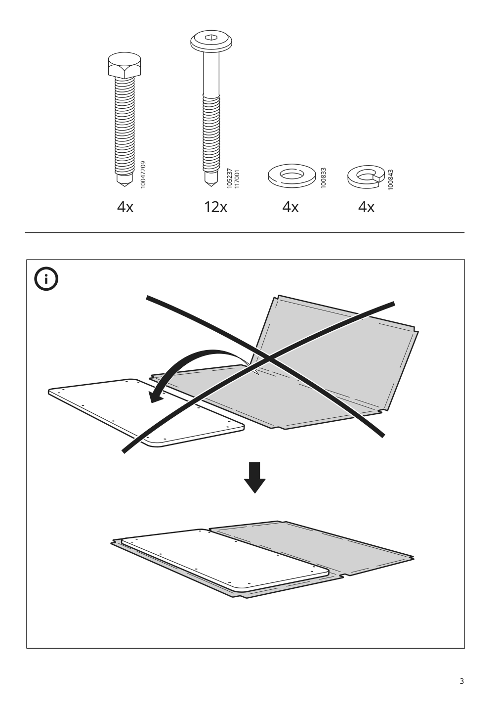 Assembly instructions for IKEA Danderyd dining table white | Page 3 - IKEA DANDERYD / BERGMUND table and 6 chairs 695.442.78