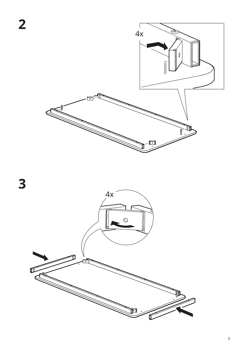 Assembly instructions for IKEA Danderyd dining table white | Page 5 - IKEA DANDERYD / BERGMUND table and 6 chairs 695.442.78