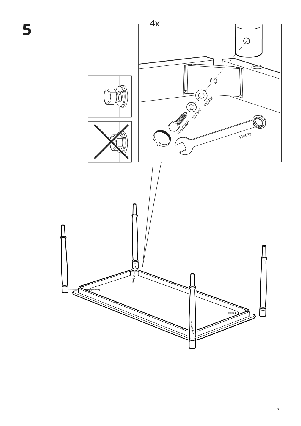 Assembly instructions for IKEA Danderyd dining table white | Page 7 - IKEA DANDERYD / BERGMUND table and 6 chairs 695.442.78