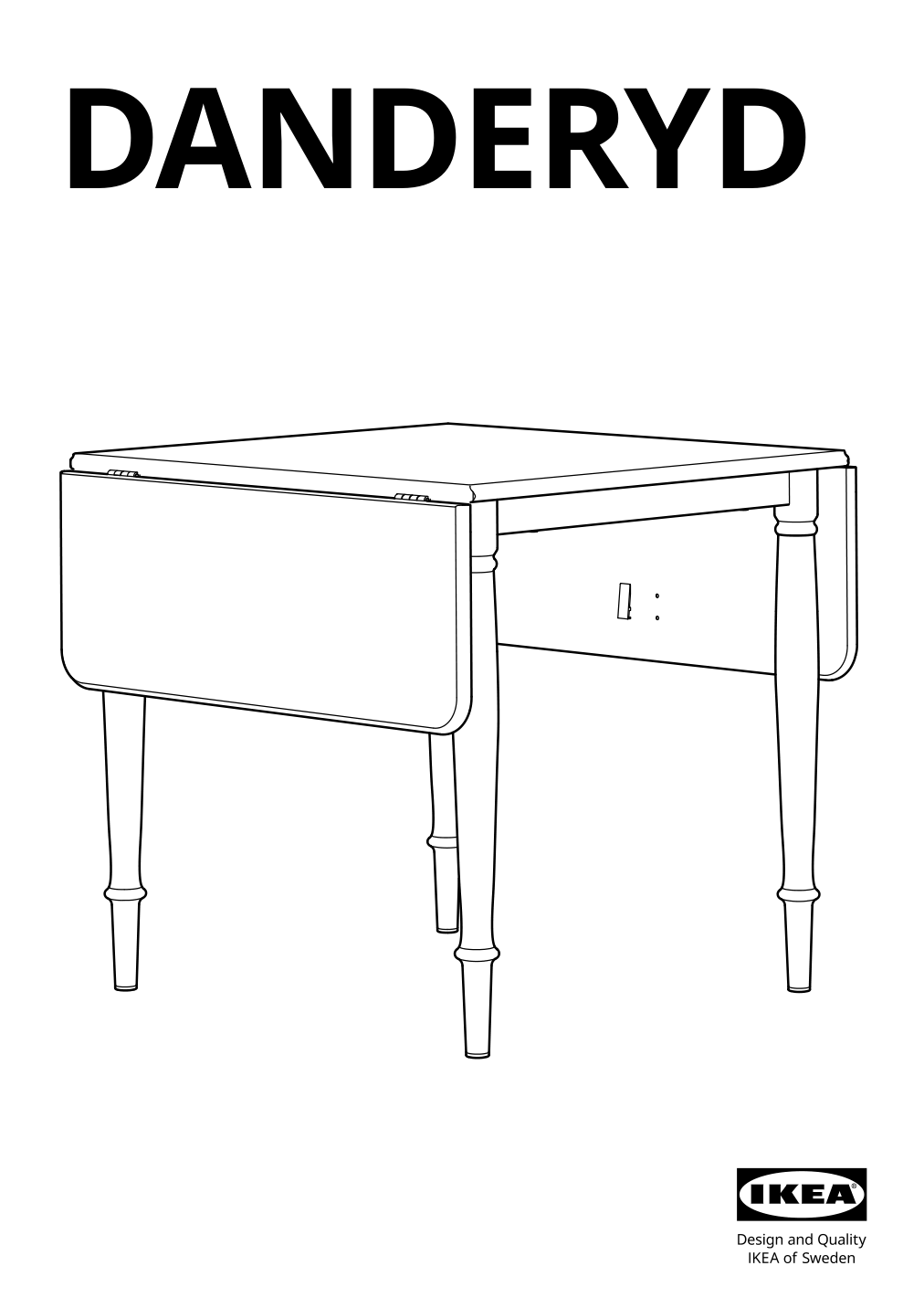 Assembly instructions for IKEA Danderyd drop leaf table oak veneer white | Page 1 - IKEA DANDERYD / DANDERYD table and 2 chairs 394.839.31