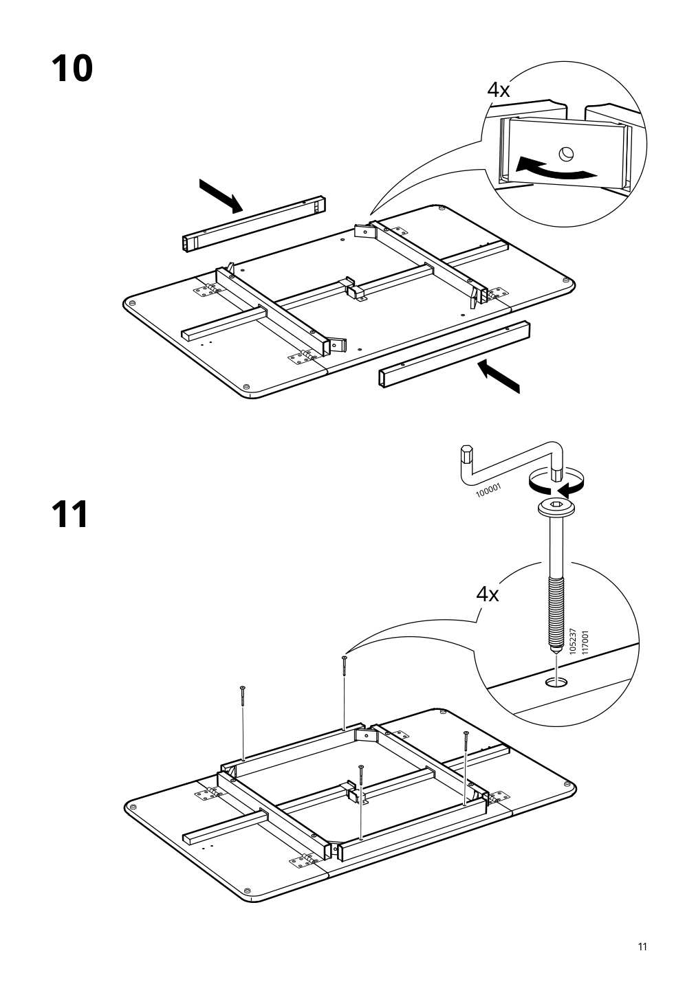 Assembly instructions for IKEA Danderyd drop leaf table oak veneer white | Page 11 - IKEA DANDERYD / DANDERYD table and 2 chairs 394.839.31