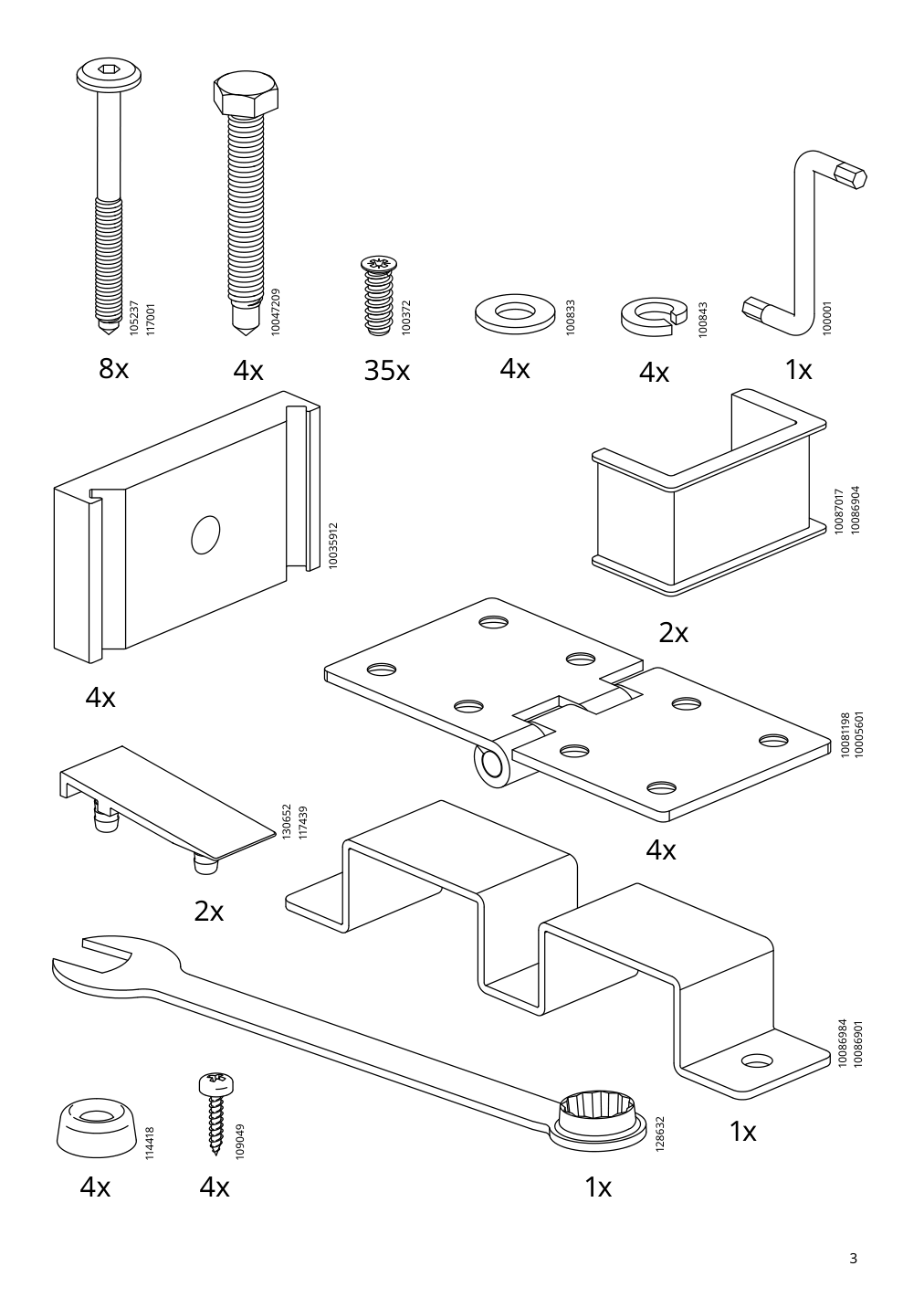 Assembly instructions for IKEA Danderyd drop leaf table oak veneer white | Page 3 - IKEA DANDERYD / EBBALYCKE table and 2 chairs 895.601.06