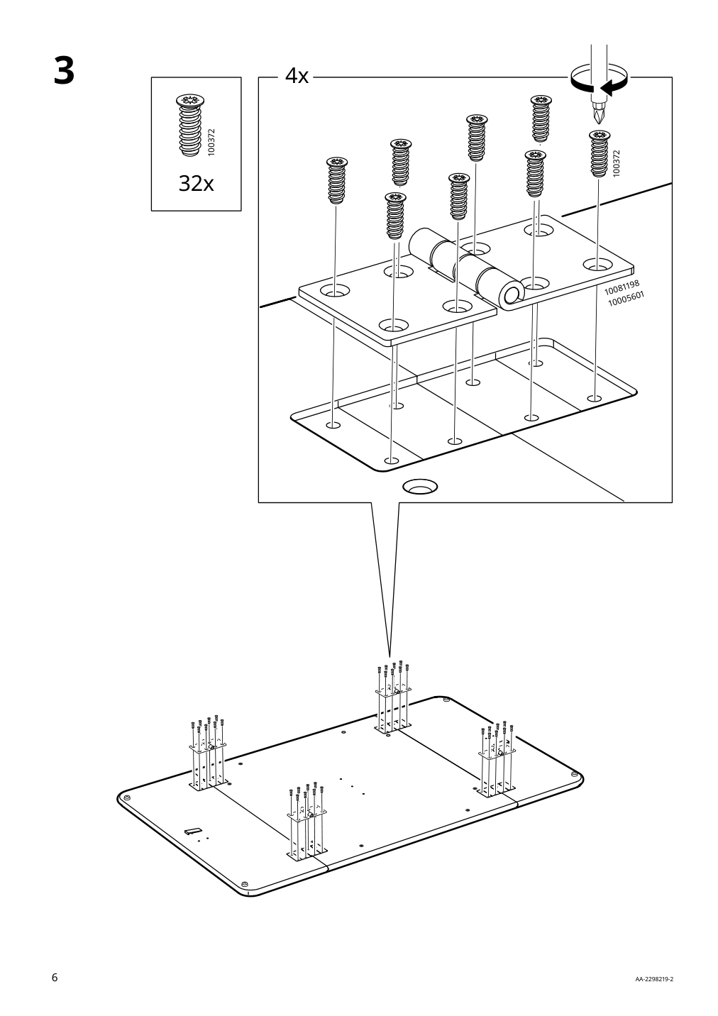 Assembly instructions for IKEA Danderyd drop leaf table oak veneer white | Page 6 - IKEA DANDERYD / DANDERYD table and 2 chairs 394.839.31