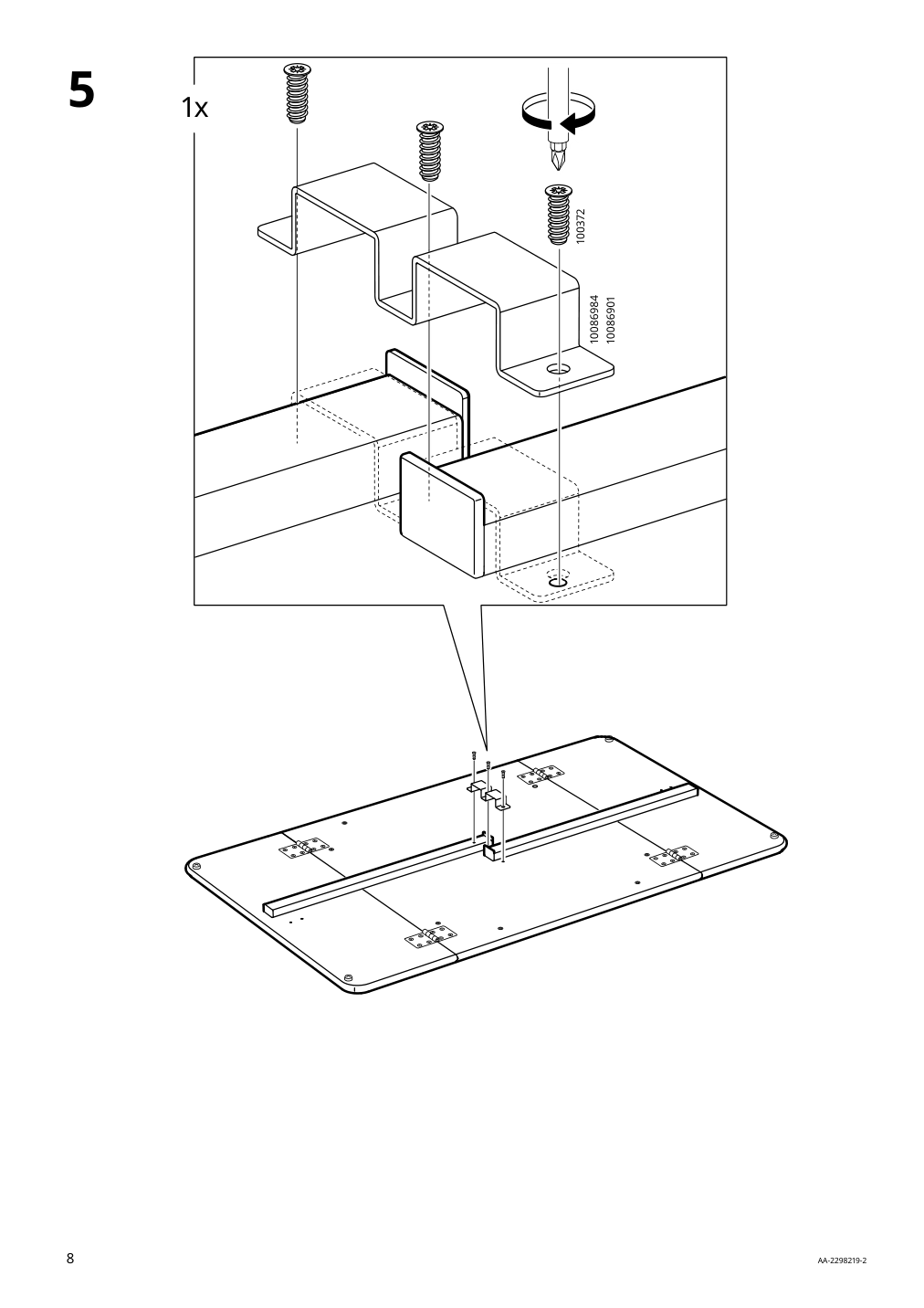 Assembly instructions for IKEA Danderyd drop leaf table oak veneer white | Page 8 - IKEA DANDERYD / EBBALYCKE table and 2 chairs 895.601.06