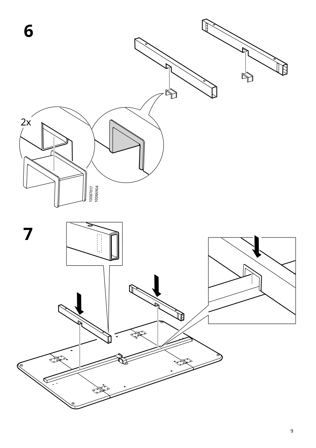 Assembly instructions for IKEA Danderyd drop leaf table oak veneer white | Page 9 - IKEA DANDERYD / EBBALYCKE table and 2 chairs 895.601.06