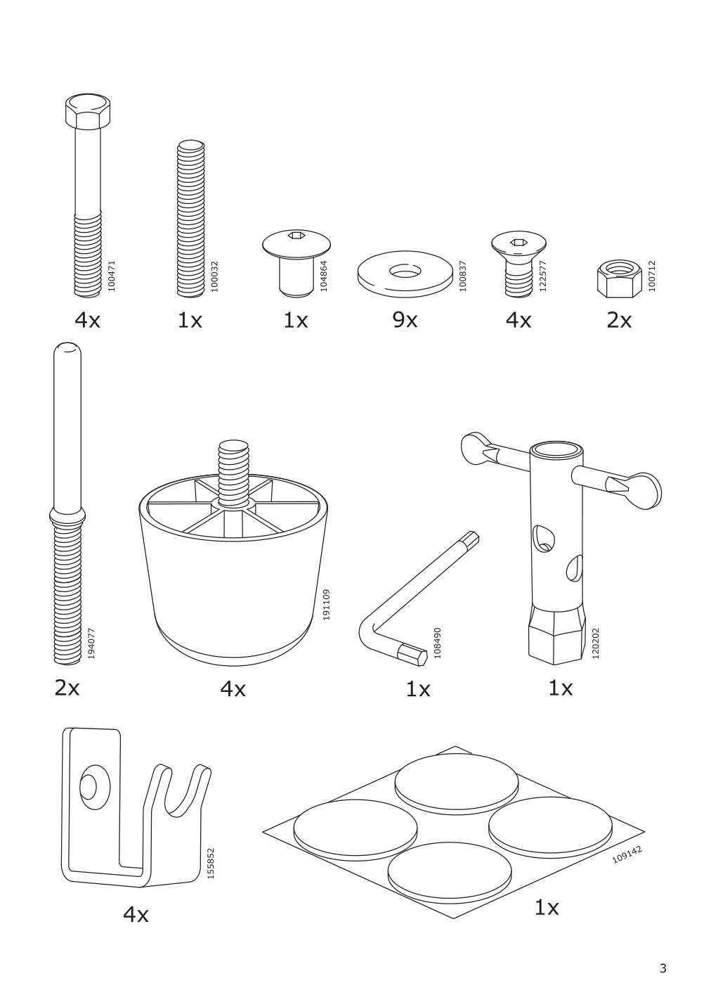 Assembly instructions for IKEA Daretorp corner section frame | Page 3 - IKEA FINNALA corner sectional, 5-seat w chaise 995.756.59